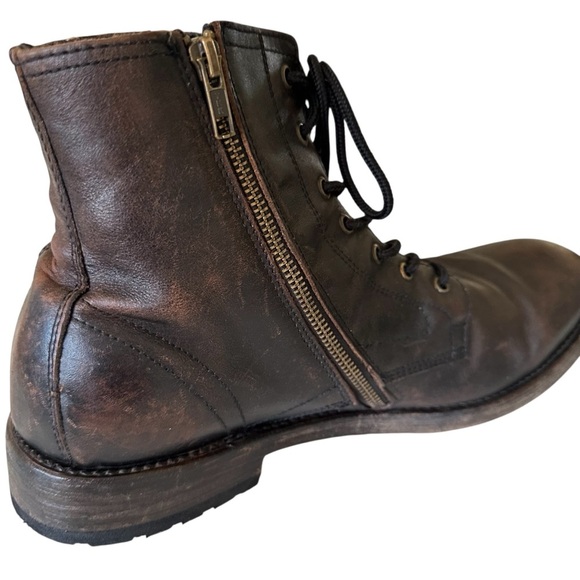 Freebirds Pendleton Brown Leather Lace Up Boots Size 14 main image 14
